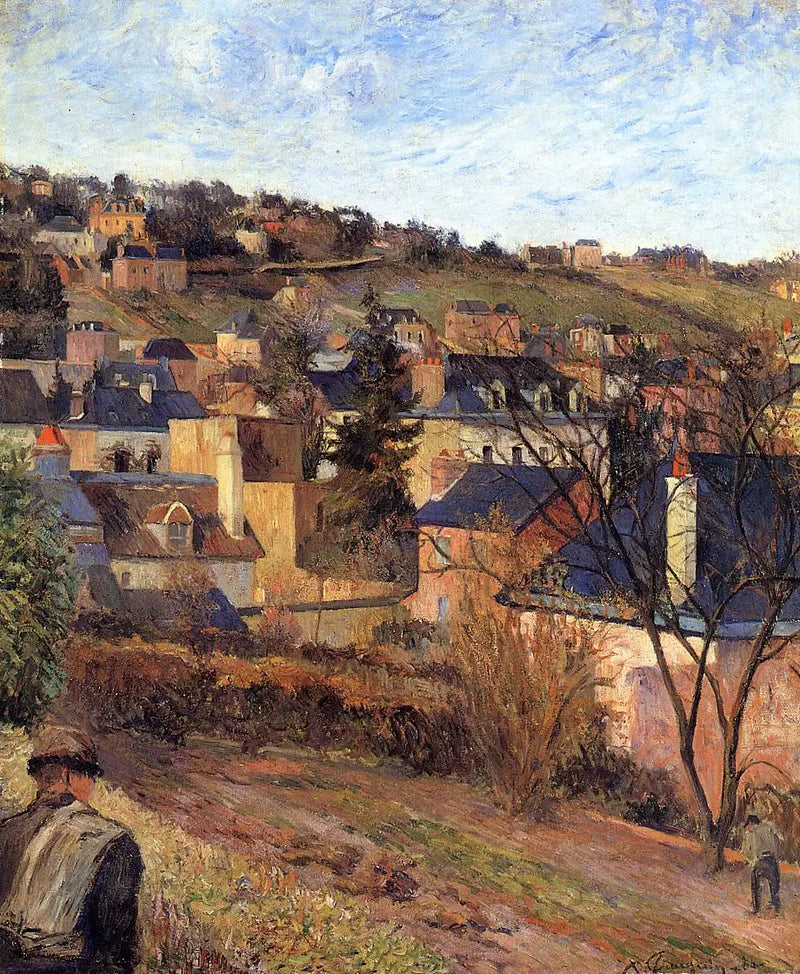 Os telhados azuis, Rouen - Paul Gauguin