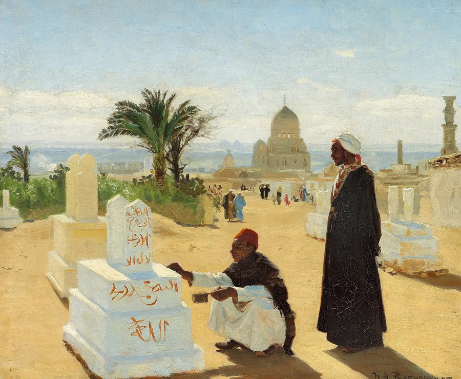 Os túmulos dos apóstolos Jacó e Zacarias perto do Cairo. - H. A. Brendekilde