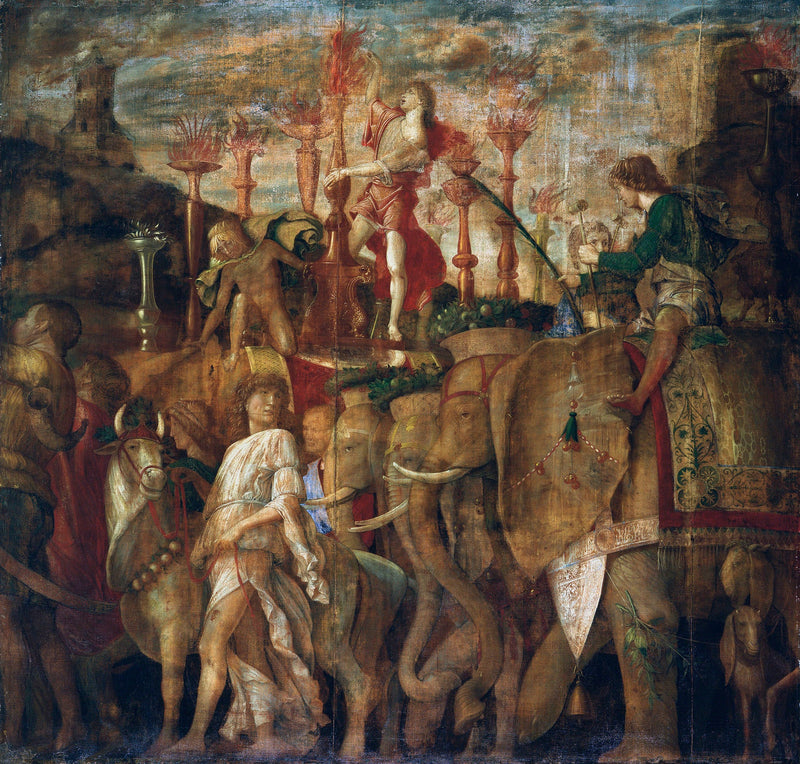 Os Triunfos de César: 5. Os Elefantes - Andrea Mantegna