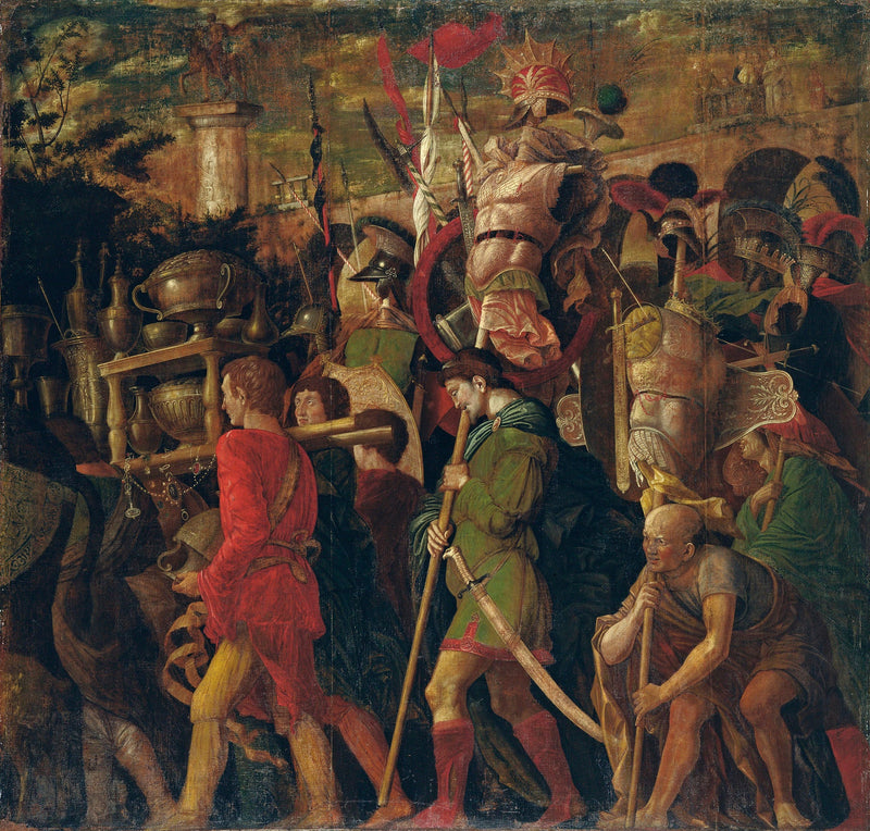 Os Triunfos de César: 6. Os Porte-Corset - Andrea Mantegna