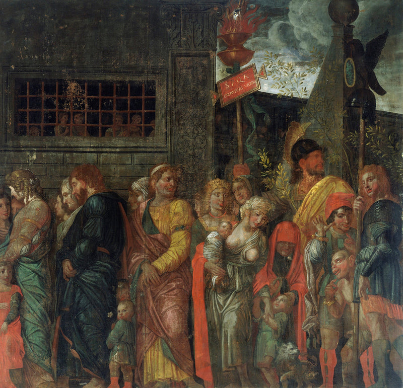 Os Triunfos de César: 7. Os Cativos - Andrea Mantegna