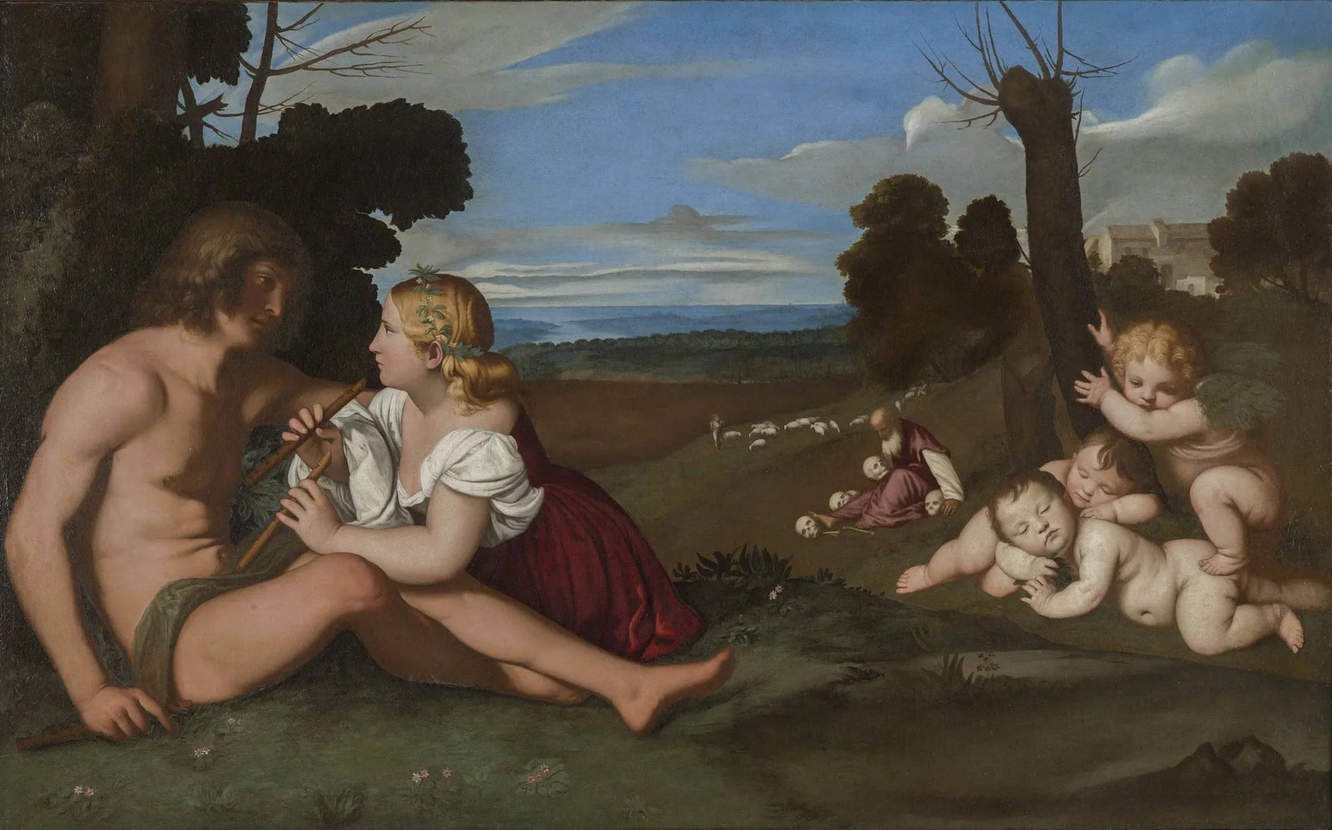 Les trois âges de l'homme - Giovanni Battista Salvi image 1 reproduction de peinture à l’huile