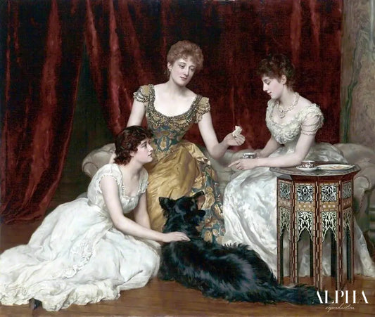 Les trois filles de William Reed - John Collier Reproductions de tableaux à la peinture à l’huile