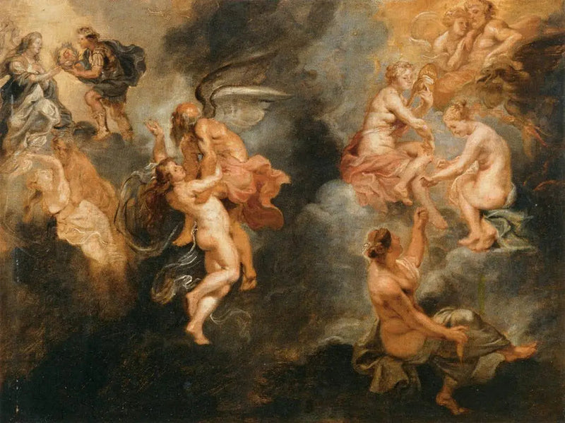 Os três parques traçando o destino de Maria de Médici - Peter Paul Rubens