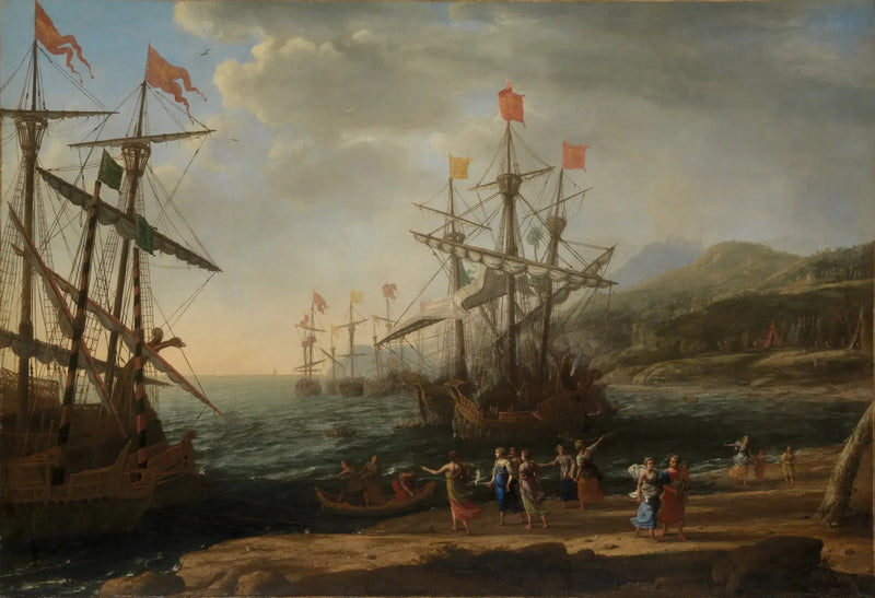 As Troyanas Incendeiam Sua Frota - Claude Lorrain