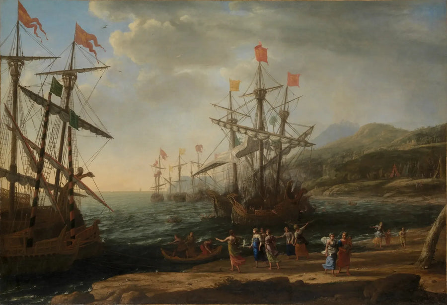 As Troyanas Incendeiam Sua Frota - Claude Lorrain