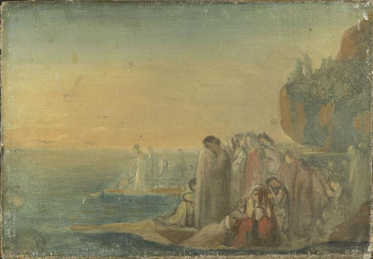 As Troianas chorando a perda de Anquises - Théodore Chassériau