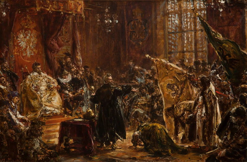Os czares Chouïski levados por Żółkiewski ao Sejm de Varsóvia diante de Zygmunt III - Jan Matejko
