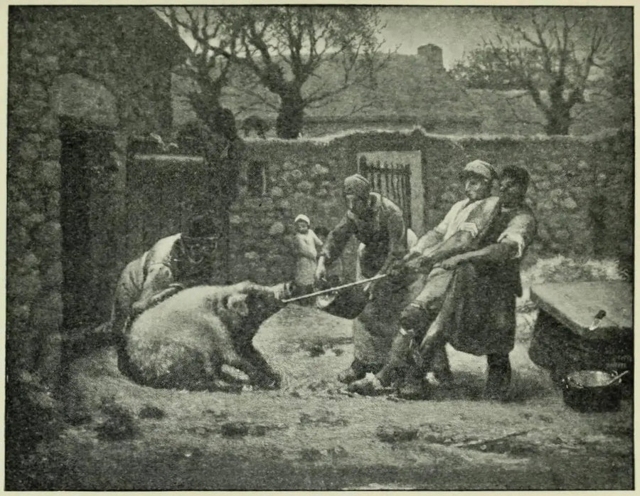 Os matadores de porcos - Jean-François Millet