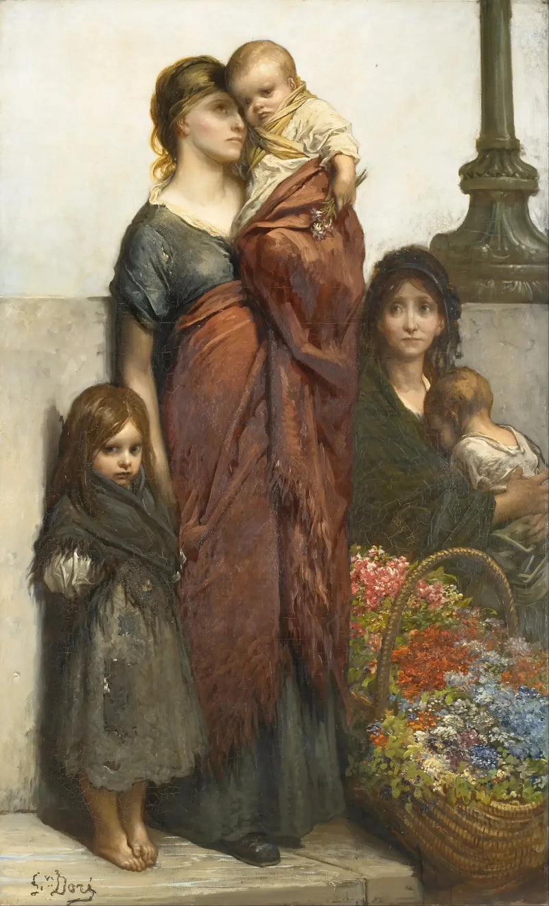 Os vendedores de flores de Londres - Gustave Doré