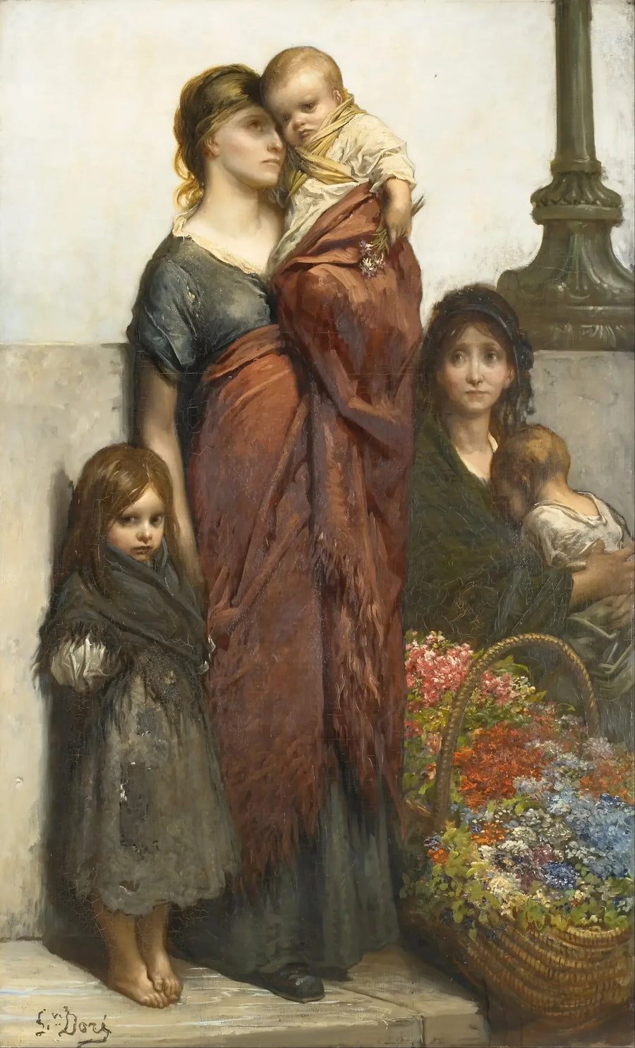 Os vendedores de flores de Londres - Gustave Doré