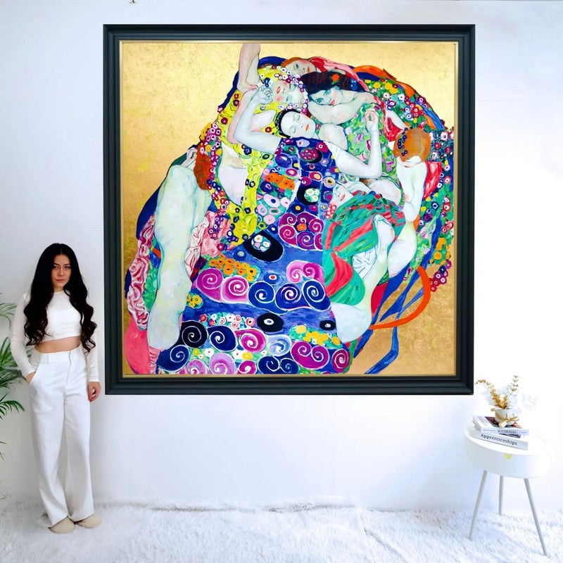 As Virgens – Uma Obra Reimaginada de Gustav Klimt por Master Apollon | 200 x 200 cm