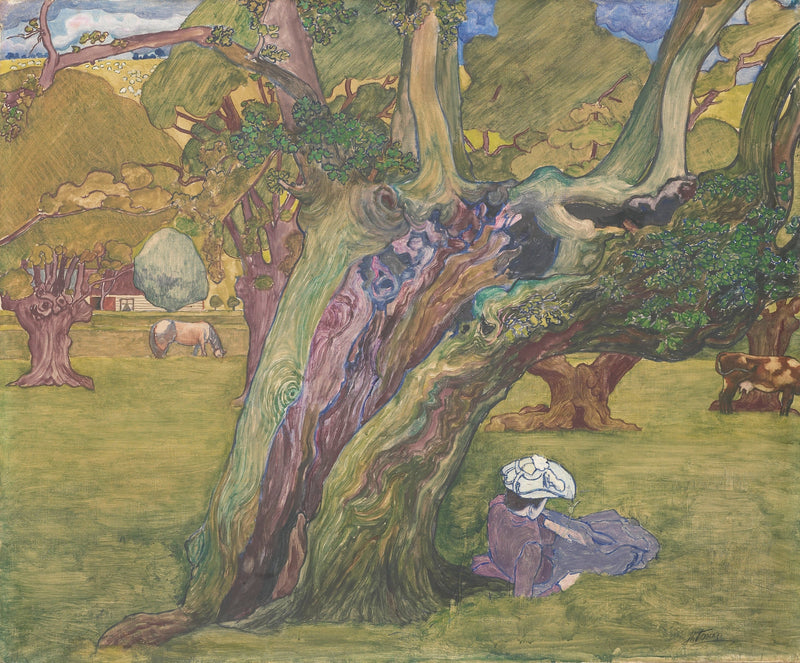 Os velhos carvalhos de Surrey - Jan Toorop