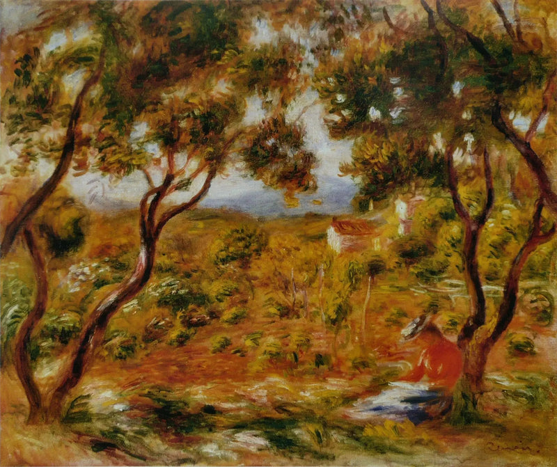 As Vinhas em Cagnes - Pierre-Auguste Renoir