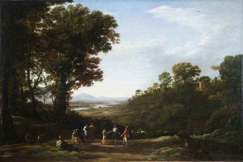 Os aldeões dançam - Claude Lorrain
