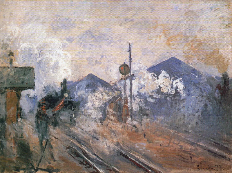 As Vias na saída da estação Saint-Lazare - Claude Monet