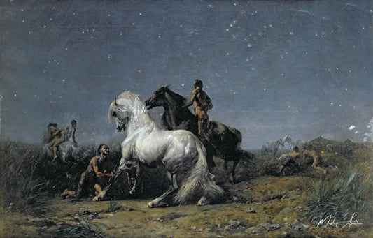 Les voleurs de chevaux - Eugène Delacroix - Reproductions de tableaux et peintures haut de gamme