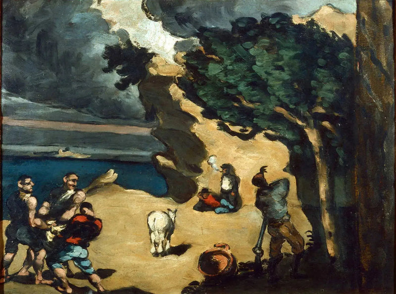 Os Ladrões e o Burro - Paul Cézanne