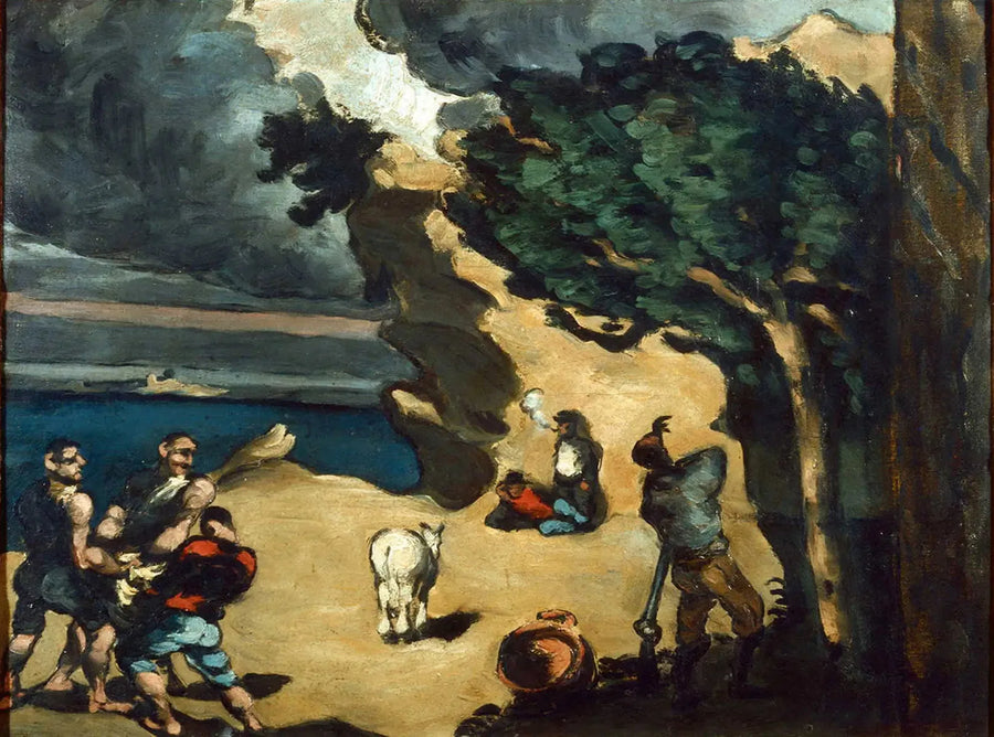 Os Ladrões e o Burro - Paul Cézanne
