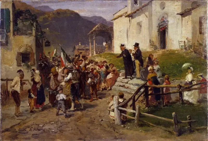 Os voluntários se despedem - Gerolamo Induno
