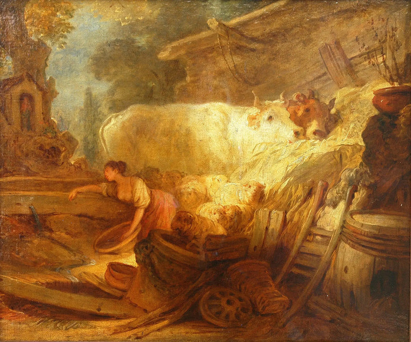 A Estábula - Jean-Honoré Fragonard