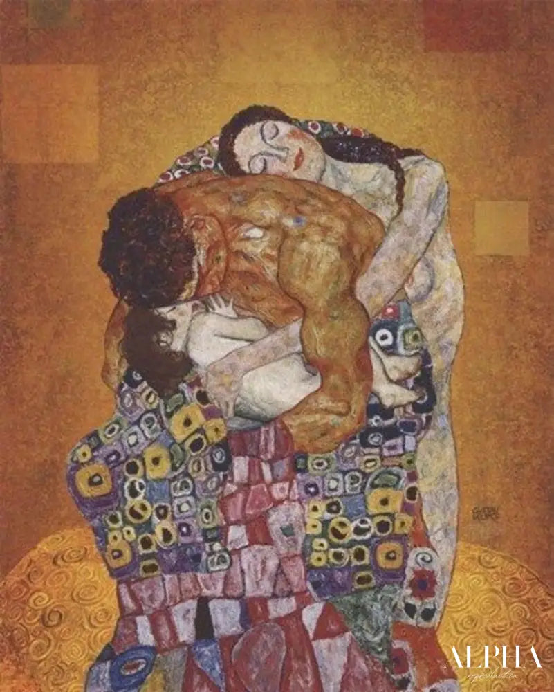 L'étreinte familiale - Gustav Klimt - Reproductions de tableaux et peintures haut de gamme