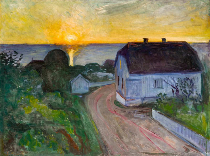 Nascer do sol em Åsgårdstrand - Edvard Munch