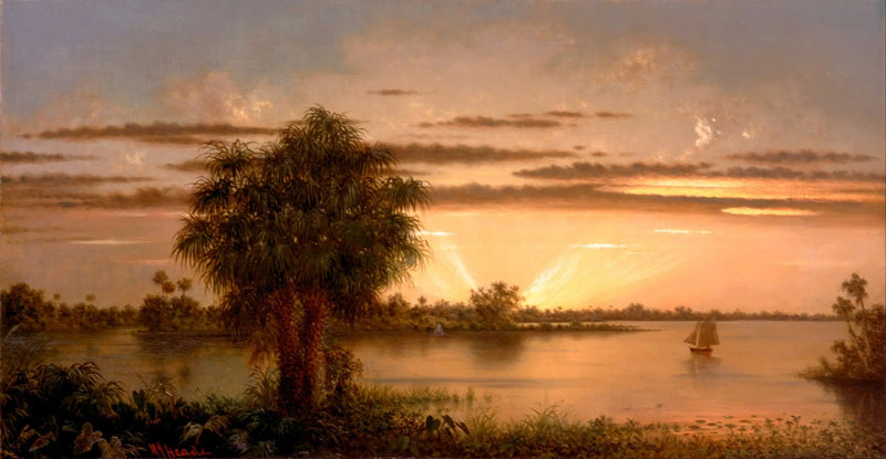 Pôr do sol na Flórida - Martin Johnson Heade
