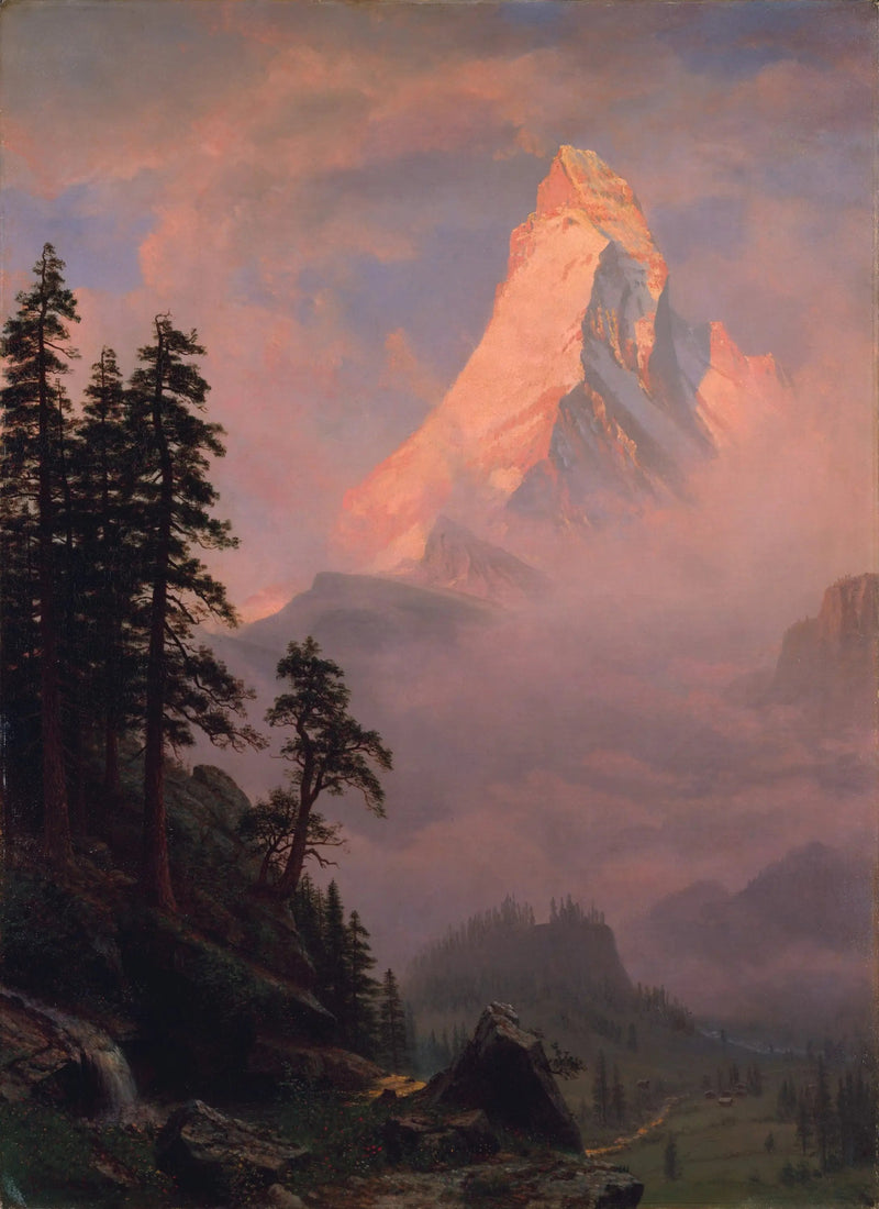 Pôr do sol sobre o Cervino - Albert Bierstadt