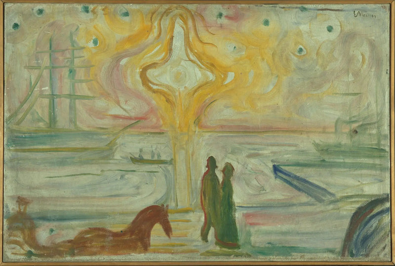 Amanhecer no porto - Edvard Munch