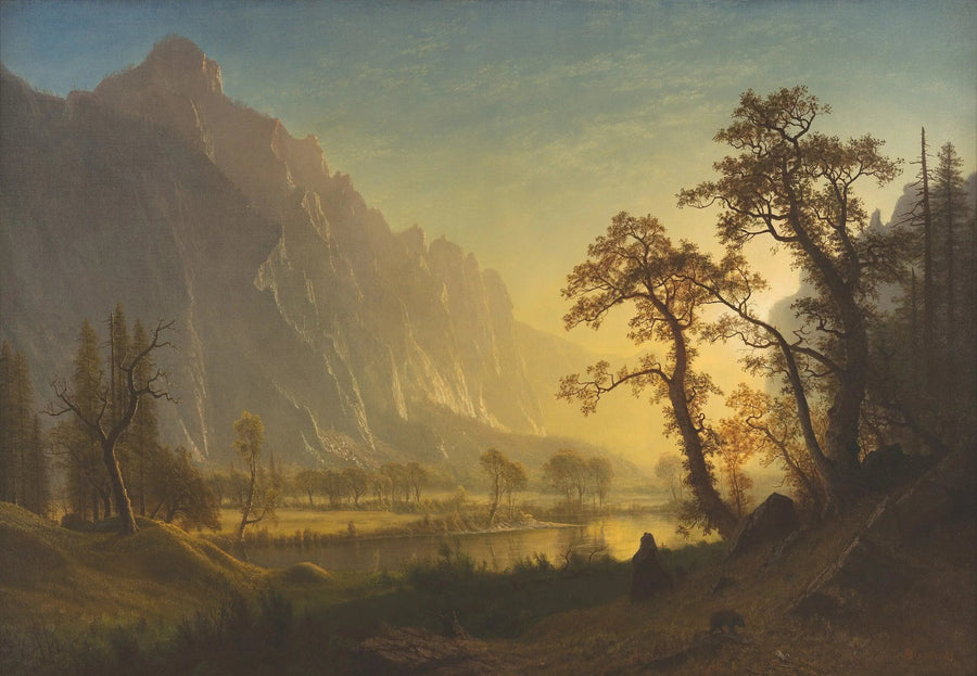 Pôr do sol, vale de Yosemite - Albert Bierstadt