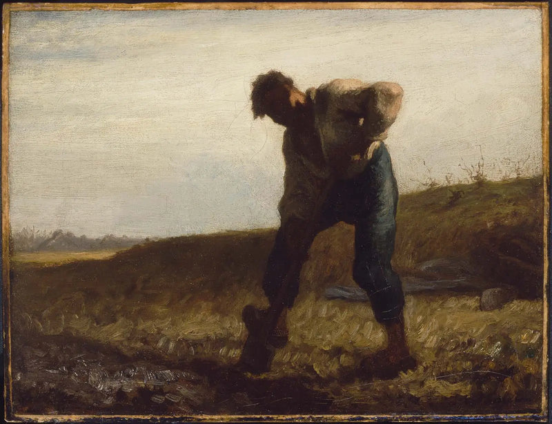 O homem revolve a terra - Jean-François Millet