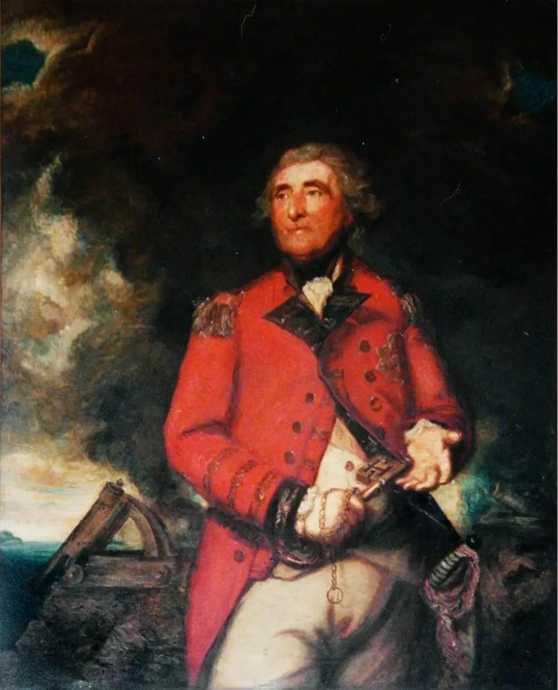 Tenente-general George Augustus Eliott (1717–1790), 1º barão de Heathfield, general e defensor de Gibraltar, governador de Gibraltar (1777–1790) - Joshua Reynolds
