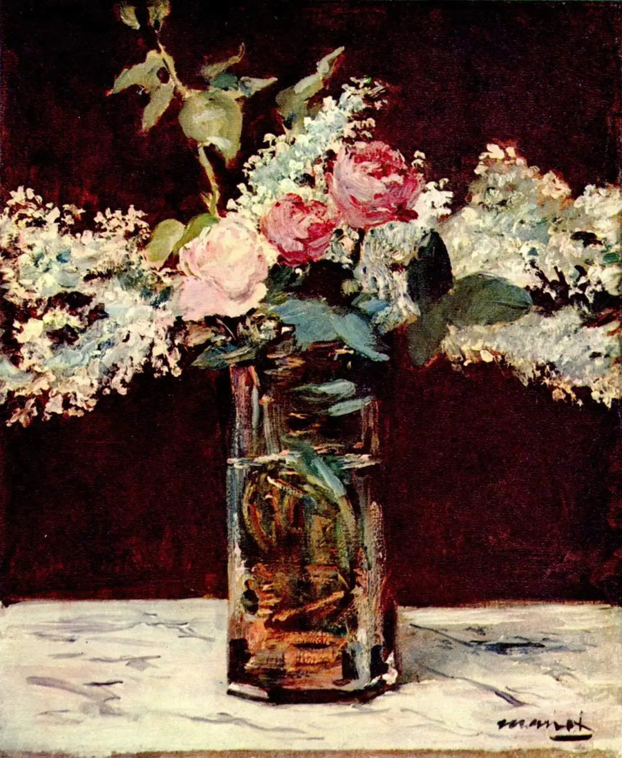 Lila e Rosas - Édouard Manet
