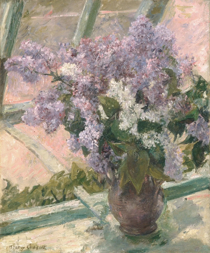 Lilás à uma janela - Mary Cassatt