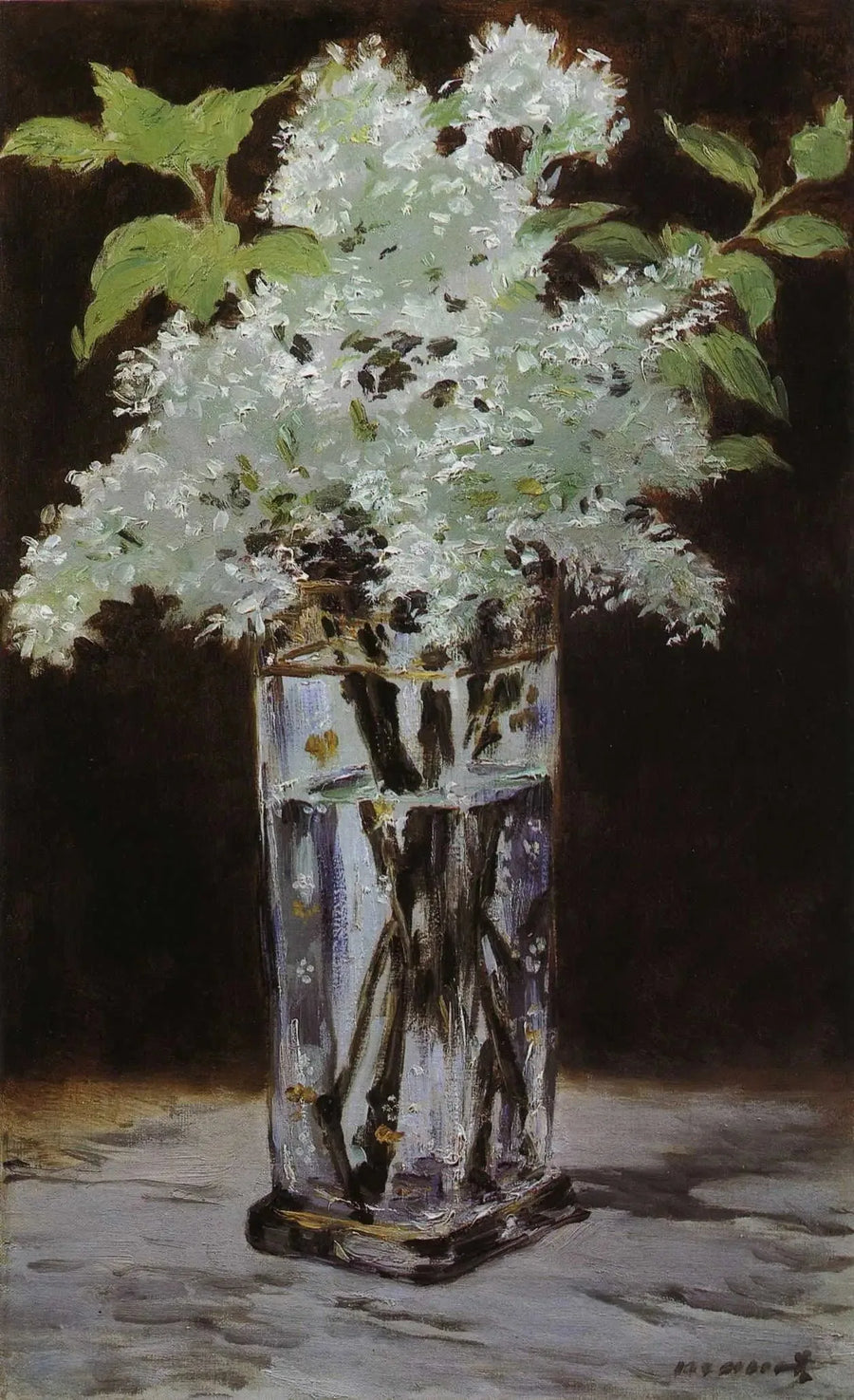 Lírio branco em um vaso de cristal - Édouard Manet