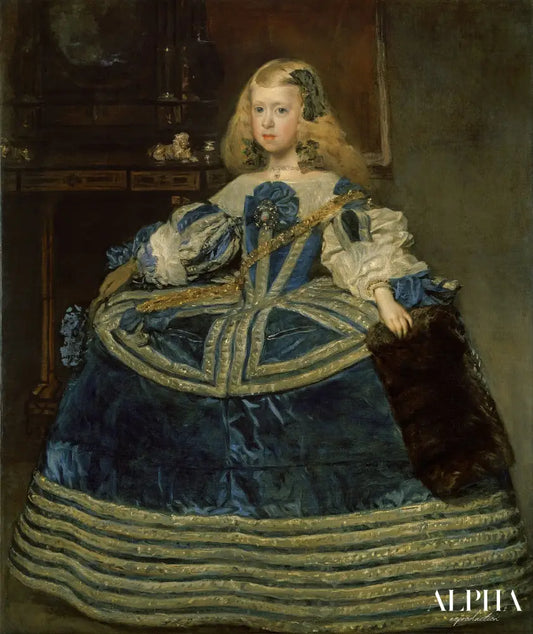 L'Infante Margarita Teresa dans une robe bleue - Diego Velázquez - Reproductions de tableaux et peintures haut de gamme