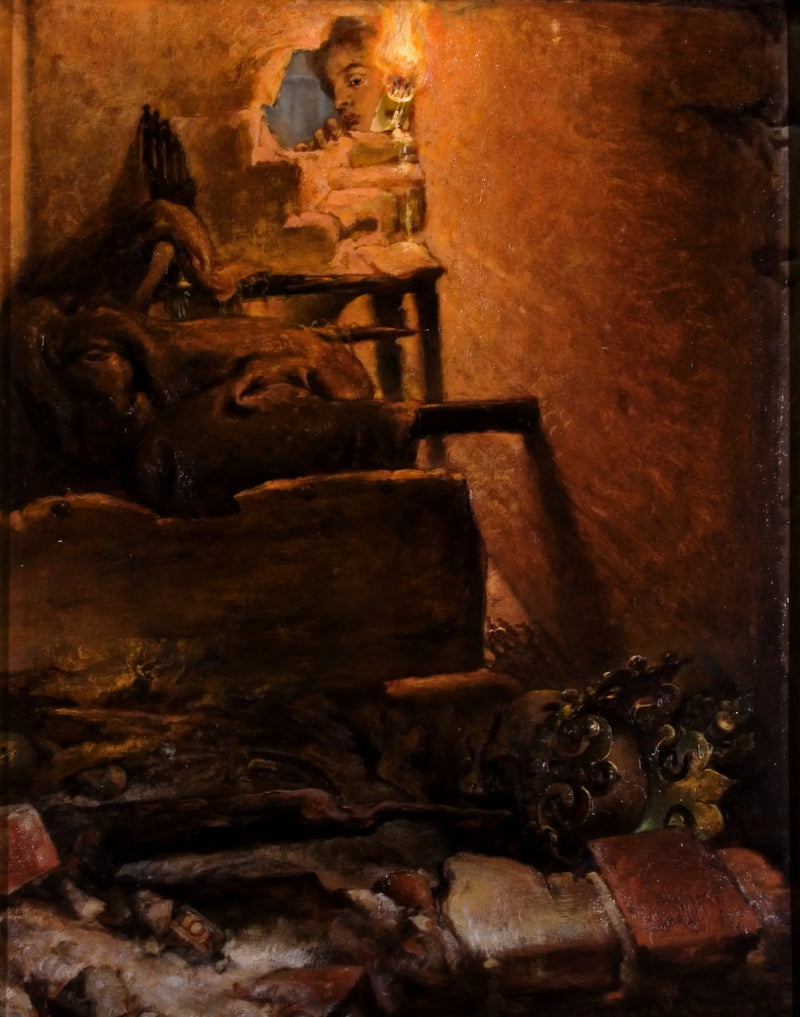 O interior da tumba do rei Casimiro o Grande - Jan Matejko