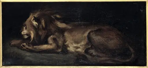 Leão deitado - Eugène Delacroix