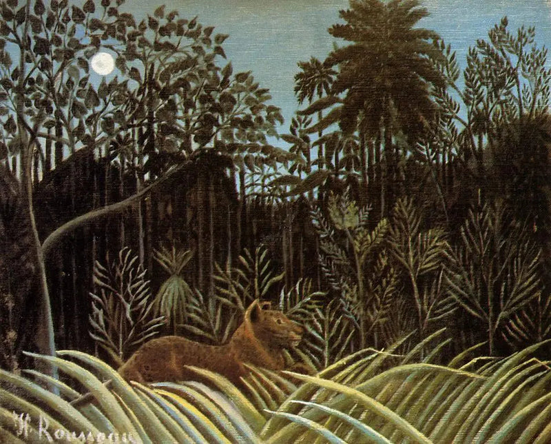 Leão na selva - Henri Rousseau