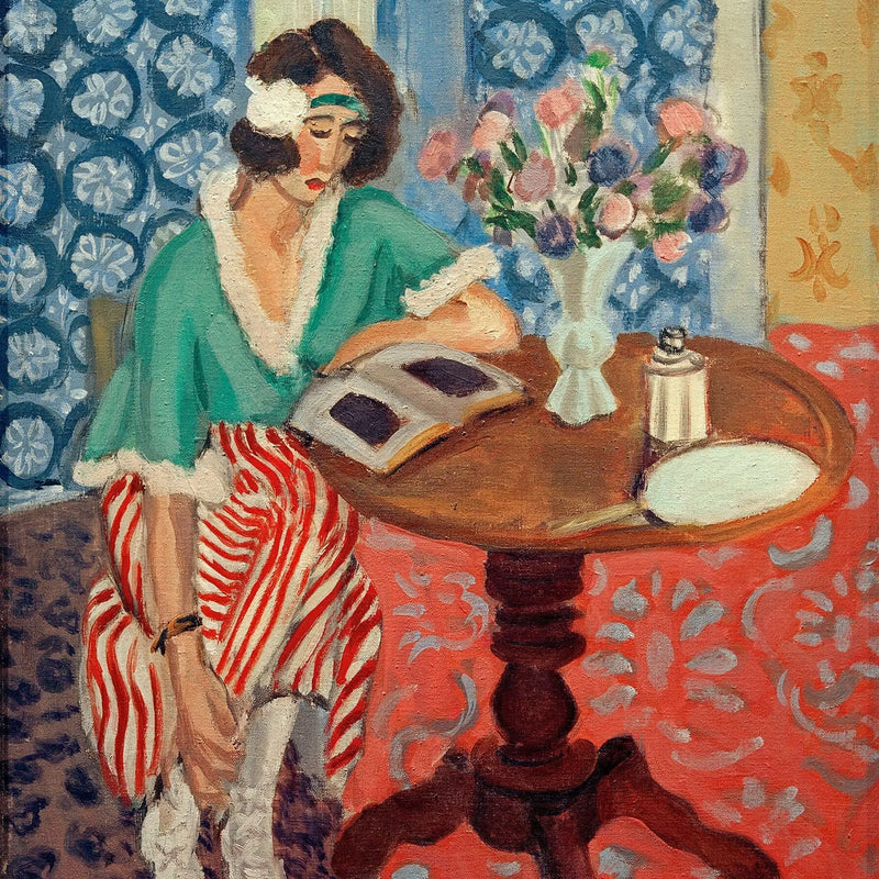 Leitura na mesa de apoio - Henri Matisse