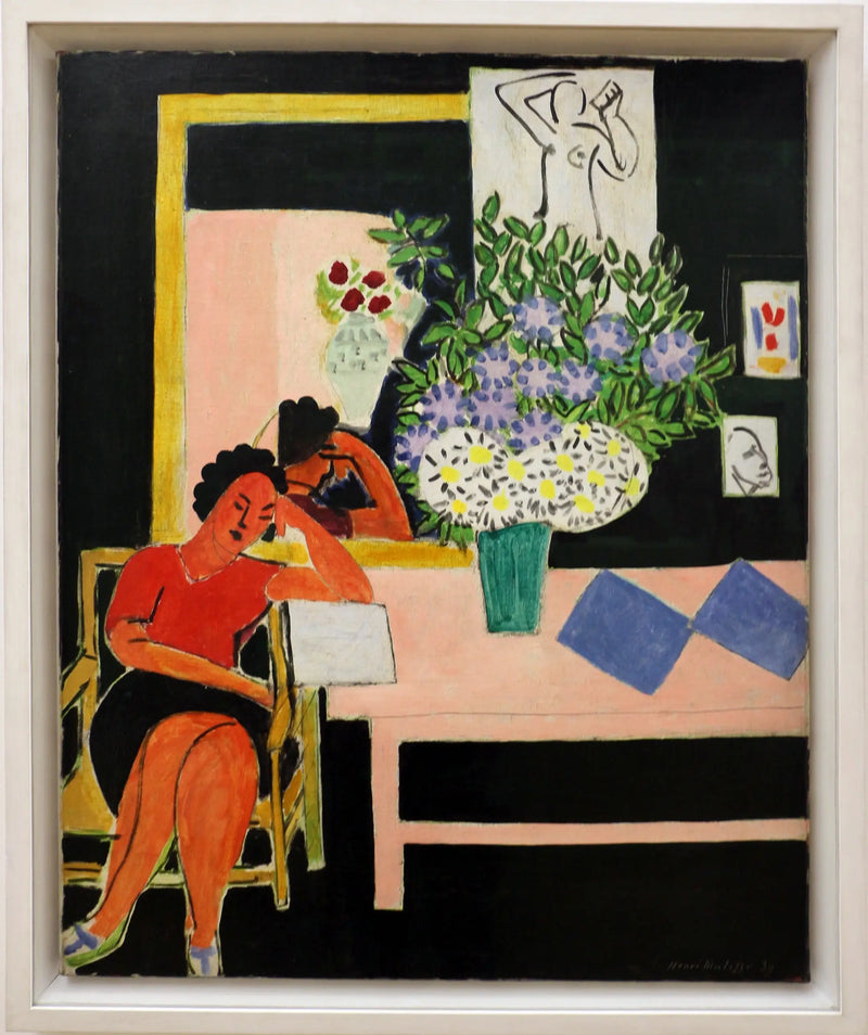 Leitura em fundo preto - Henri Matisse
