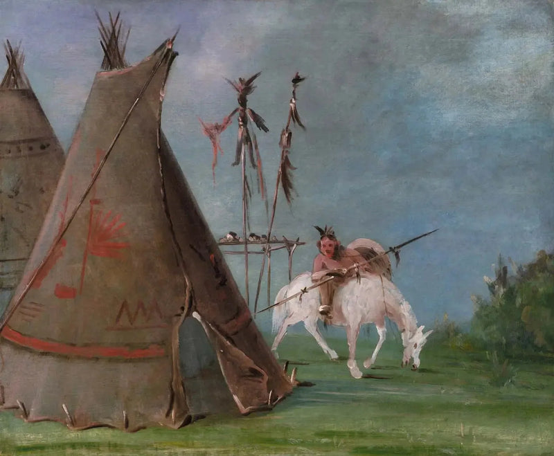 Lodge Comanche de Peles de Búfalo - George Catlin