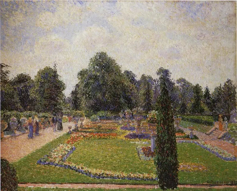 Londres. Jardim de Kew, alameda da grande estufa - Camille Pissarro