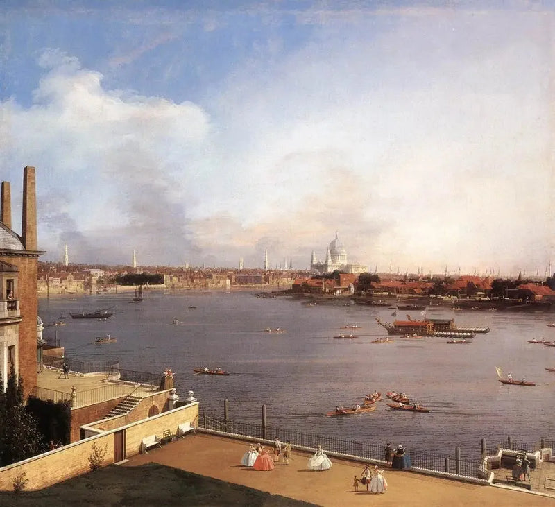 Londres: o Tamisa e a City de Londres desde Richmond House - Canaletto