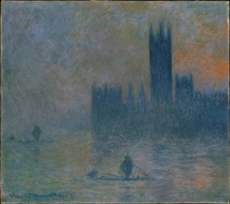Londres, o Parlamento (Efeito de névoa) - Claude Monet