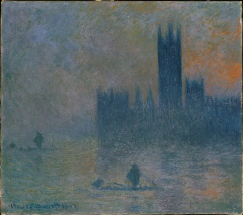 Londres, o Parlamento (Efeito de névoa) - Claude Monet