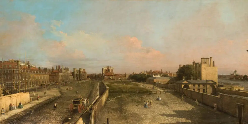 Londres: Whitehall e o Jardim Privy, vista para o norte - Canaletto