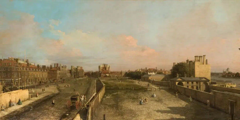 Londres: Whitehall e o Jardim Privy, vista para o norte - Canaletto