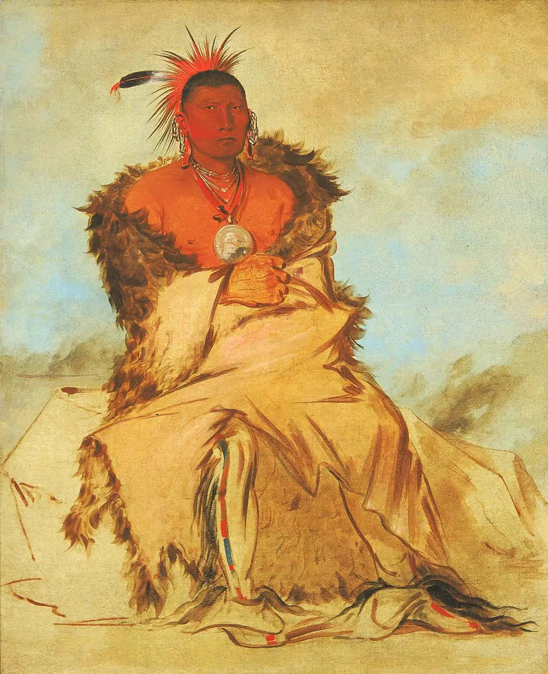 Loo-rá-wée-re-coo, Pássaro que parte para a guerra, um Barulho Pawnee - George Catlin
